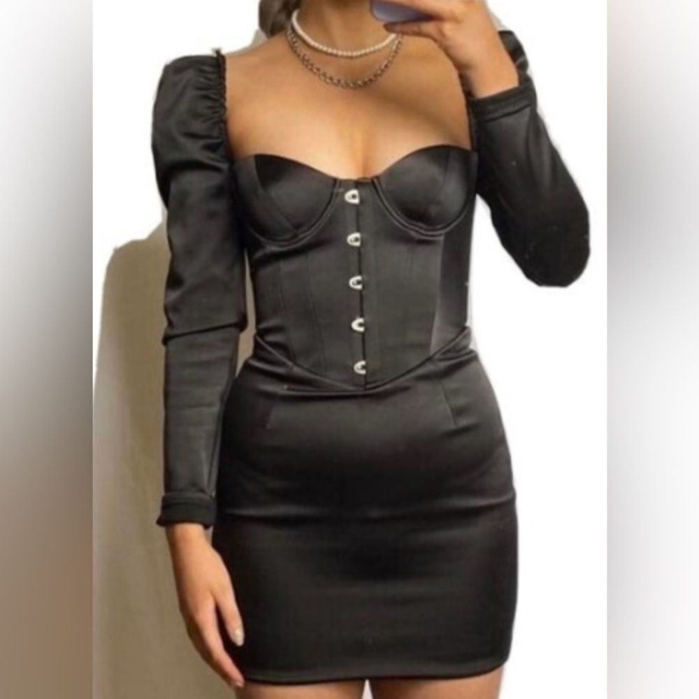 Oh Polly satin corset dress, size 2
